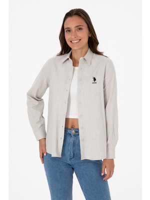 U.s. Polo Assn. Kadın Ekru Gömlek Basic 50316518-VR019
