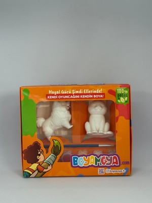 Kedi Ile Köpek Boyama Seti Doğal Malzeme