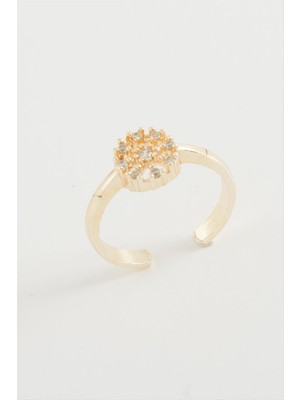 Zero Ds-Derin Kartanesi Zirkon Taşlı Yüzük-Sarı