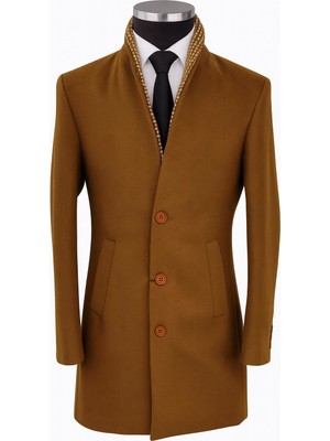 Plus Scorpion Erkek Uzun Kaşe Kaban – Italyan Kesim Slim Fit Şık Model