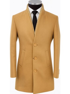 Plus Scorpion Erkek Uzun Kaşe Kaban – Italyan Kesim Slim Fit Şık Model