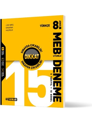 Hız Yayınları Hız 8. Sınıf Türkçe Dikkat Sınavda Çıkabilir 15 Deneme Hız Yayınl