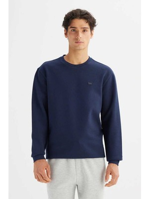 Lee L2520308411 Lacivert Erkek Bisiklet Yaka Regular Fit Sweatshirt