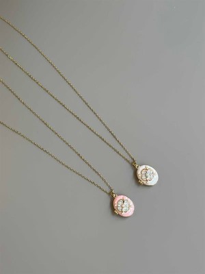 Royaleks Incili Etnik Desen Kapaklı Kolye - Pembe