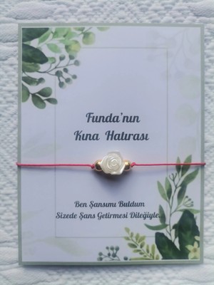 İ&DBABY 72 Adet Kişiye Özel Gül Inci Model Düğün Nikah Nişan Söz Kına Hatırası Dağıtmalık Hediyelik Bileklik