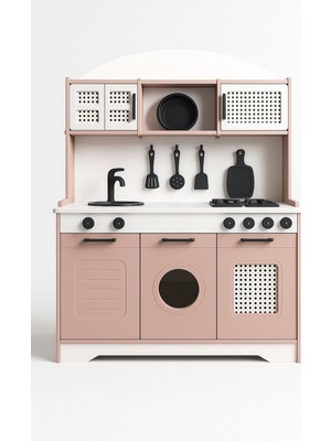 Hedefixtoys Elizya Renkli Oyuncak Mutfak 12 parça Servis Setli ve Led Hediyeli