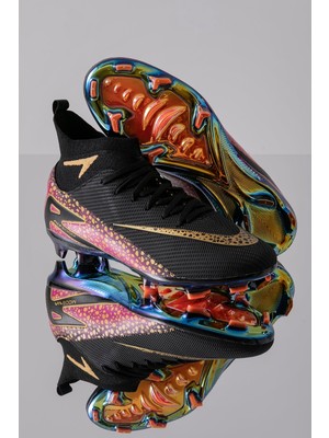 GOLDER Erkek Halı Saha Kramponu Ithal Taban, Çim Saha, Yarım Çoraplı, Ergonomik, Ayağı Saran, Esnek ve Konforlu Futbol Ayakkabısı