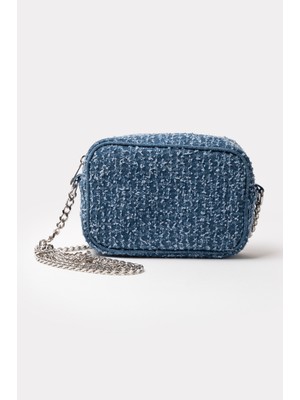 İcone Bag Kadın Çanta, Zincir Askı Detaylı Kot & Denim Çanta Kadın Kol, Omuz Çantası