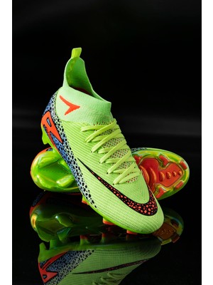 Erkek Halı Saha Kramponu Ithal Taban, Çim Saha, Yarım Çoraplı, Ergonomik, Ayağı Saran, Esnek ve Konforlu Futbol Ayakkabısı