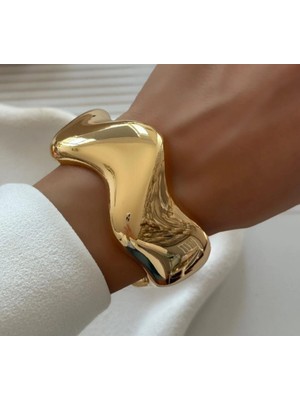 Yılan Model Gold Renk Kelepçe