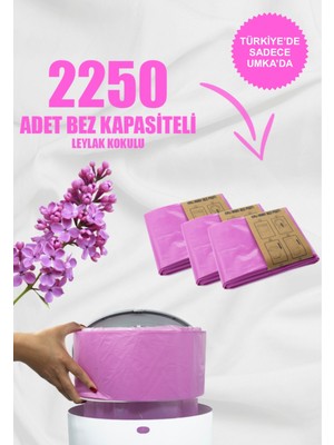 Korbell 16LT Uyumlu 3 Paket - 2250 Adet Bez Kapasitesi Amber Kokulu Yerli Çöp Poşeti (Umka)