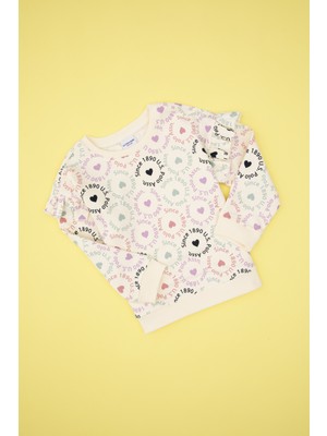 U.S. Polo Assn. Kız Çocuk Krem Bisiklet Yaka Sweatshirt 50317887-VR256