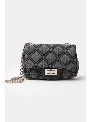 İcone Bag Kapitone Kadın Çanta, Dikişli Zincir Askılı Günlük Çanta