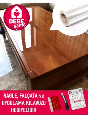 Ultra Parlak, Şeffaf, Kendinden Yapışkanlı Mobilya, Masa Kaplama Folyosu
