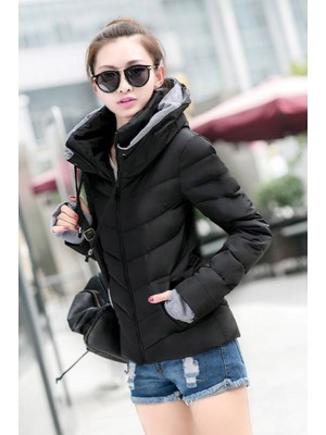 1Tarz Şişme Kadın Mont Günlük Su Geçirmez Kışlık