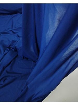 Kumaş Parça Saks Mavisi Renkte Denye Jarse (En 160 cm x Boy 230 Cm)