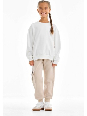 Lumberjack Bl 16TPT20 5pr-Tp L Beyaz Unisex Çocuk Sweatshirt A102055204