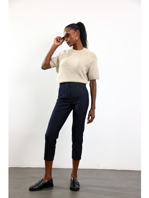 5in1Canpolat Koyu Lacivert Flatolu Pantolon 5113