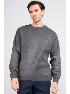 Çetinkaya Mentality 5290 Bisiklet Yaka Akrilik Triko Antrasit