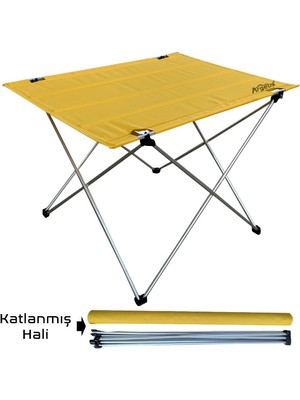 54001 Argeus Katlanabilir Alüminyum Masa /sarı