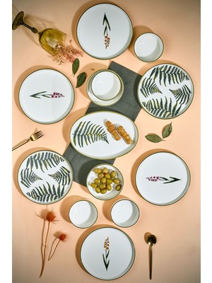 Kitchen Life Sekoya 13 Parça Handmade Premium Kahvaltı Takımı - 6 Kişilik Kahvaltı Takımı Seti