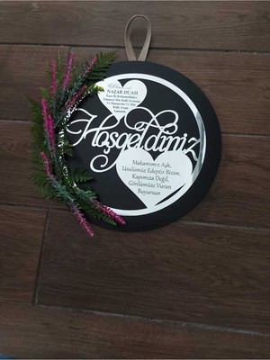 Evsay Pleksi Ahşap Kapı Süsü Kapı Aksesuarı