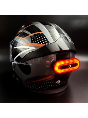 Ebakbak Motosiklet ve Bisiklet Kask Çanta Vb Uyumlu LED Çakar Gece Görüş Usb'li LED