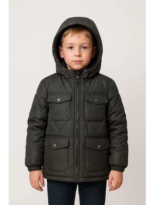 Myhanne Kapşonlu Kışlık Erkek Çocuk Mont 4230