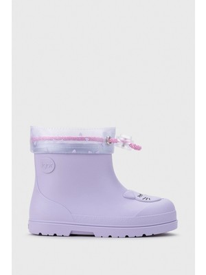 Igor Mendi Gato Borrego Kız Çocuk Yağmur Çizmesi Malva İçi Kürklü Düz Desenli Rahat Tabanlı Su Geçirmez