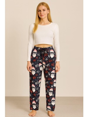 Pemilo Kadın Desenli Süet Tek Alt Lacivert