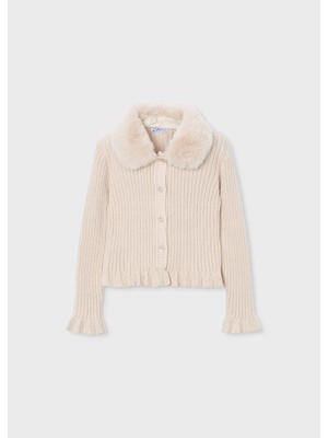 Mayoral 4-10 Yaş Arası Örme Hırka - Bej