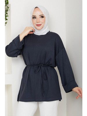 İlkimay.com Günsel Ipli Oysho Tunik 1646 - Antrasit
