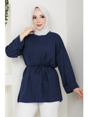İlkimay.com Günsel Ipli Oysho Tunik 1646 - Lacivert