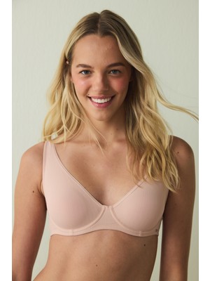 Penti Açık Gül Kurusu Donna Balenli Dolgusuz Sütyen