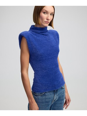 İpekyol Dik Yaka Pelüş Triko IW6240050306020