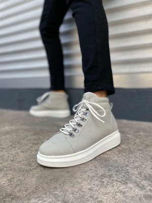 Mevese Atto Bağcıklı Ortopedik Taban Süet Erkek Spor Bot SBT - Gri