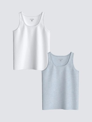 LC Waikiki Bisiklet Yaka Erkek Çocuk Atlet 2'li  (W5)