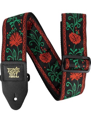 Lidyahan Store Ball Klasik Jakarlı Gitar/bas Kayışı - Batı Gülü