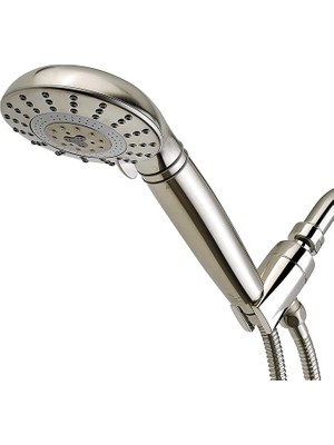 Lidyahan Store Showers Pure 7 Ayar Filtreli 1,75 Gpm Fırçalanmış Nikel Duş Kolu