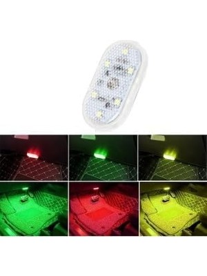 Lidyahan Store 7 Renk Değişebilen Dokunmatik Sensörlü Mini 6 LED Lamba USB Şarj Edilebilir Mıknatıslı Aydınlatma