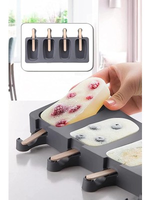 Lidyahan Store Magnum Dondurma Kalıbı 4 Bölmeli 2'li Paket