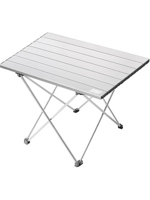 Lidyahan Store Full Alüminyum Katlanır Kamp Sehpası, Piknik, Bbq, Balıkçılık, Doğa Aktiviteleri, Plaj Için Kolay Taşınabilir Kompakt Outdoor Ultra Hafif Kamp Masası Orta Boy - Gümüş