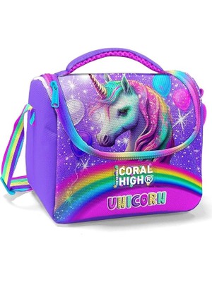 Lidyahan Store High Mor Simli Unicorn Isı Yalıtımlı Beslenme Çantası - Kız Çocuk