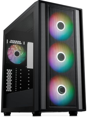 Lidyahan Store Master Masterbox 600 E-Atx Mediatorre - Anakart Gizli Bağlantı &amp; Radyatör 420 Mm, Argb Pwm Fanları 3 x 140 mm &amp; 1 x 120 Mm, Temperli Cam, Usb3.2 GEN2X2 Tip-C