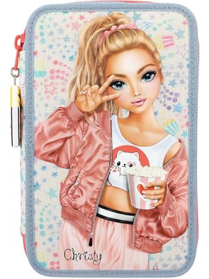 Lidyahan Store 12383 Topmodel Cutie Star 3 Desen ve Yıldız Baskı Bölmeleri, Renkli Kalemler, Makas, Cetvel Vb