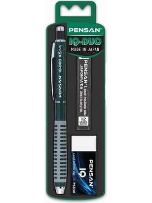 Lidyahan Store Iq-Duo Set 0,5 mm Yeşil Renkli Silgi+Min - PE4008VKSET05 Yeşil