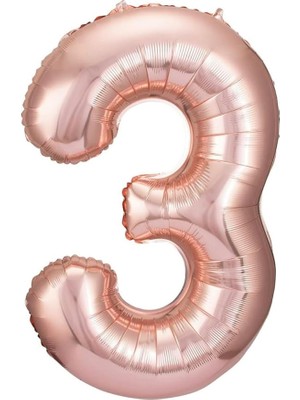 Lidyahan Store Rose Gold Rakam Folyo Balon 80 cm