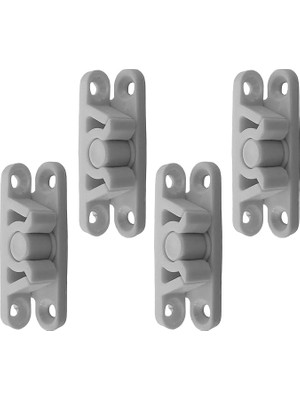 Lidyahan Store Sineklik ve Dolap Kapakları Için Çıt Çıtlı Tutucu Kilit 4lü Beyaz