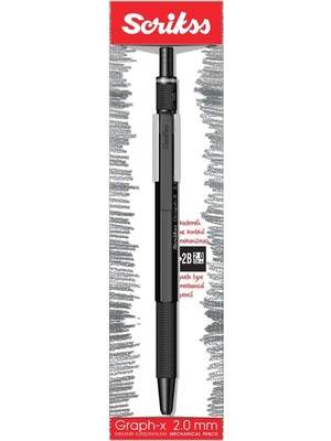 Lidyahan Store Office Graphx Mekanik Kurşun Kalem Mat Siyah 2 mm