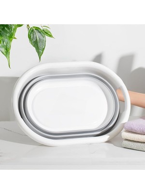 Lidyahan Store LA-550 Katlanabilir Çamaşır Sepeti Akordiyon Katlanır Sele Sepet Silikon Çamaşır Sepeti 26 L
